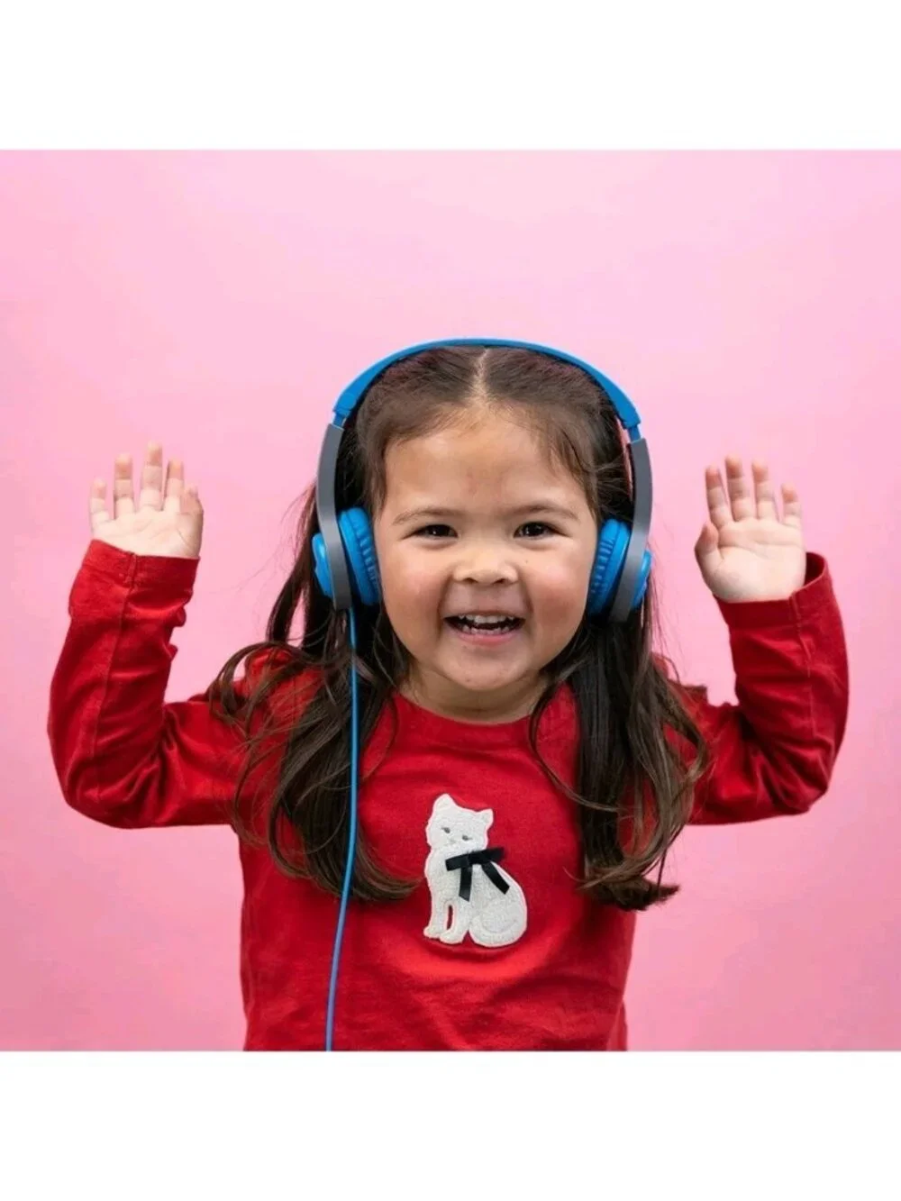 JLab JBuddies Folding Gen 2 Kids Headphones Wired Volume Limiter Ages 2+ Blue